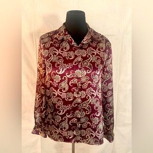 Laura Scott silky paisley blouse